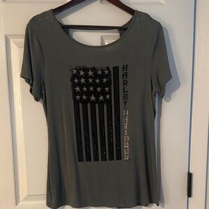 Harley-Davidson Women's Top with Black and Silver Graphic